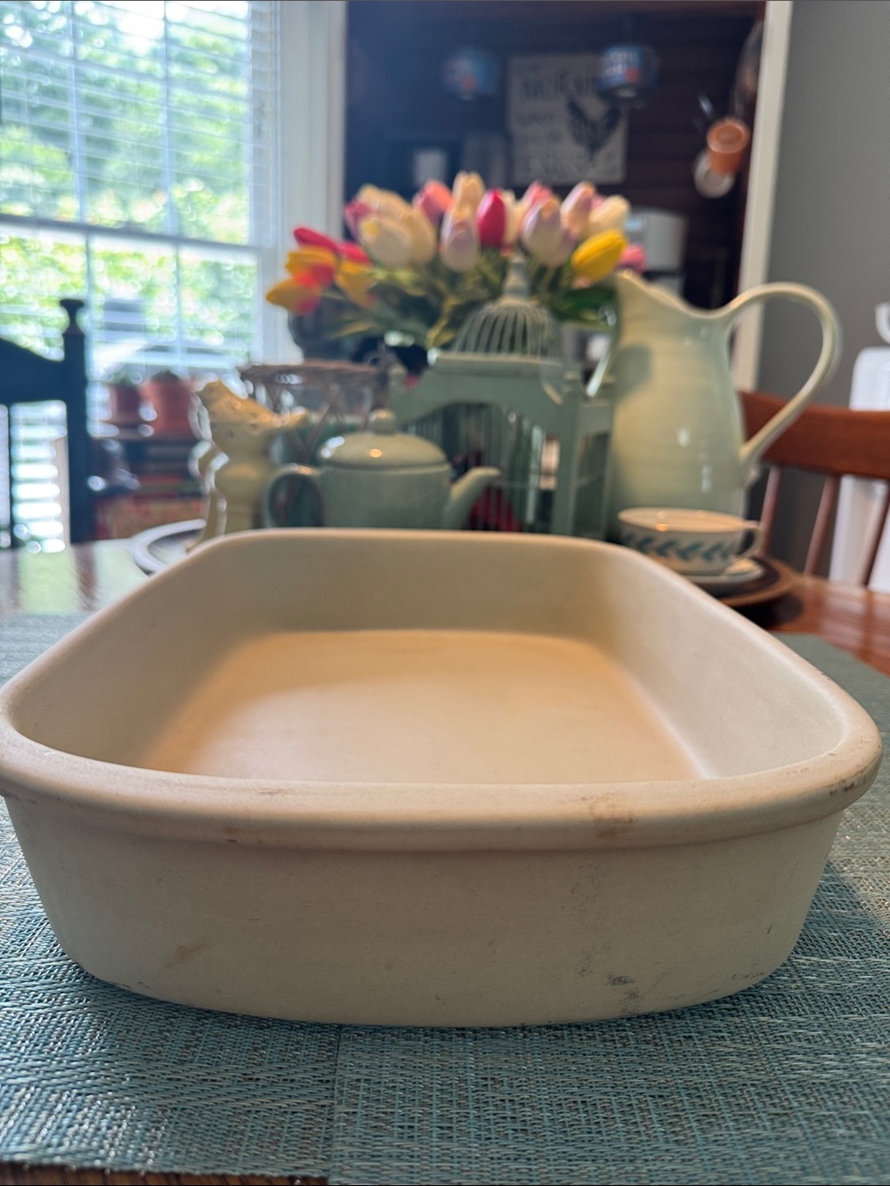 Vintage Pampered Chef Stoneware Rectangle Baker - Picture 2 of 6